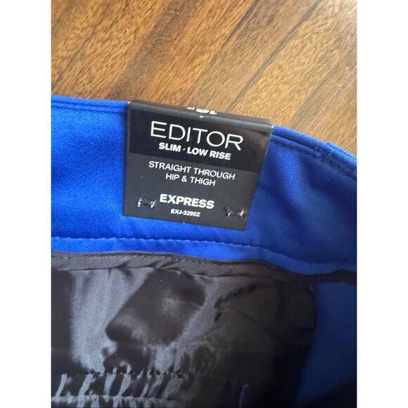 Express 16 R Editor Low rise slim 31” inseam royal blue - Picture 3 of 5